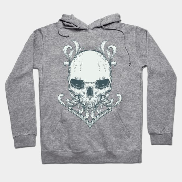 Ornament Skull Hoodie by Kayasa Art